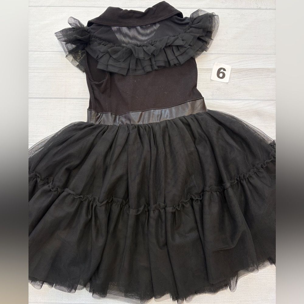 Taylor Joelle Wednesday Black Ruffled Kids Dress - Picture 3 of 3